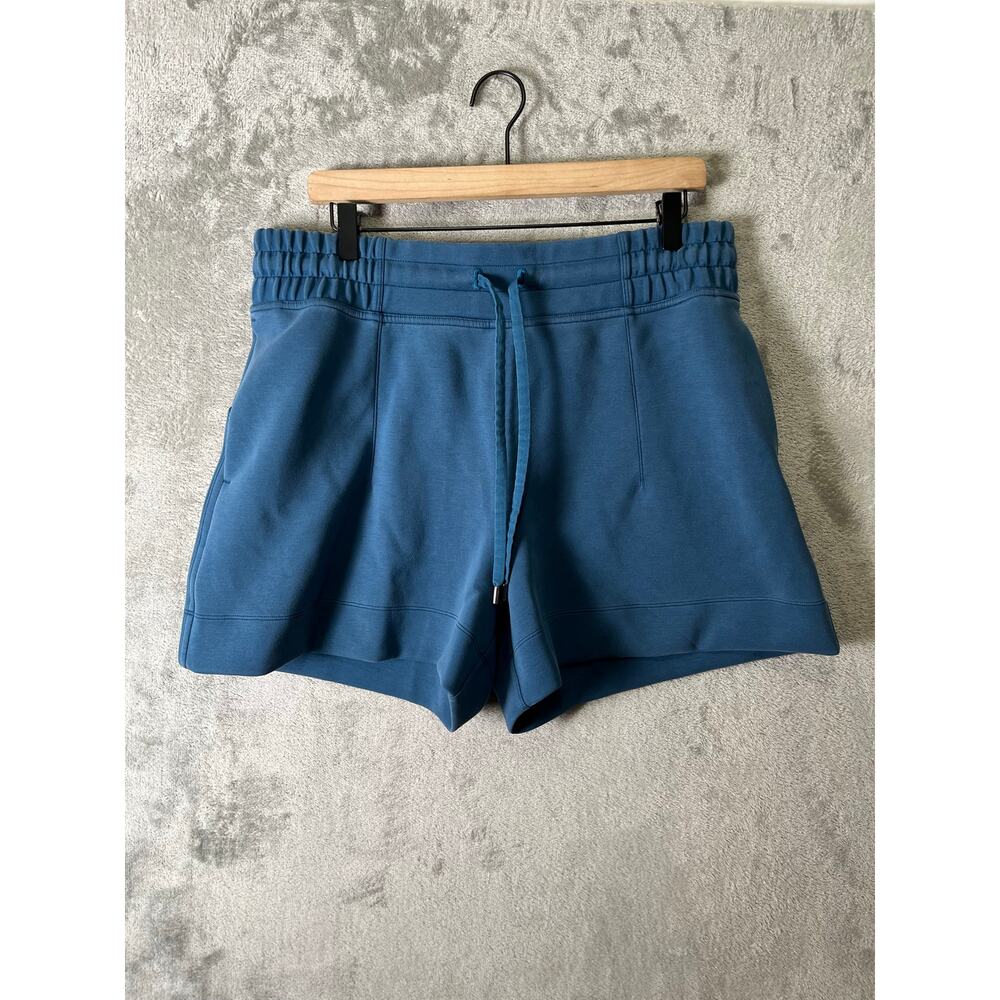 lululemon athletica teal blue drawstring athletic shorts